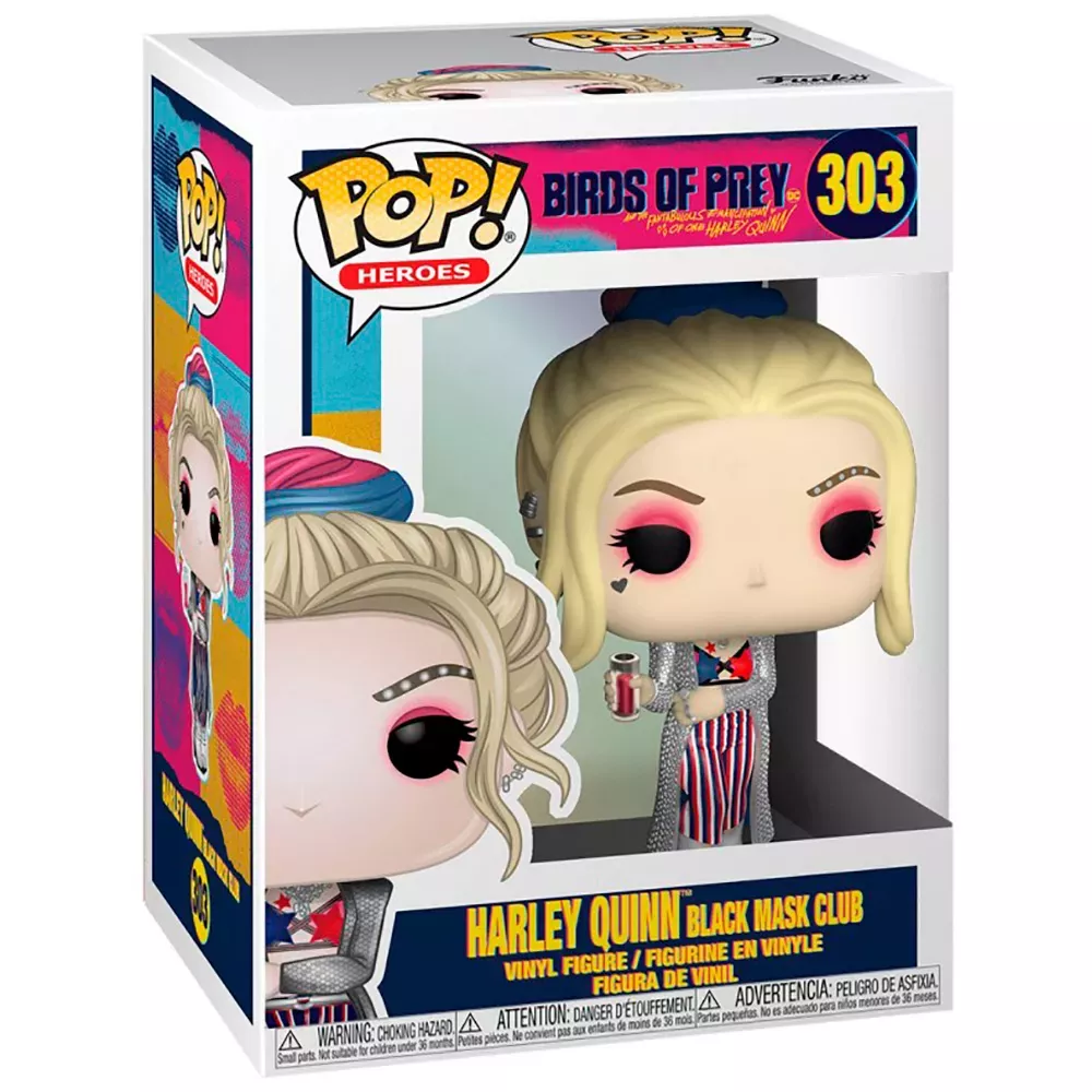 Фигурка Funko POP! Heroes. Birds of Prey: Harley Quinn Black Mask Club 303